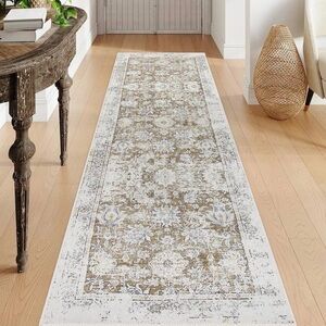 Lahome Vintage Floral Hallway Rug, 2.5X8